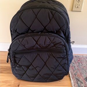 Vera Bradley Quilted Black Backpack